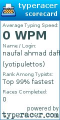 Scorecard for user yotipulettos
