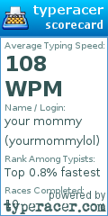 Scorecard for user yourmommylol