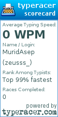 Scorecard for user zeusss_